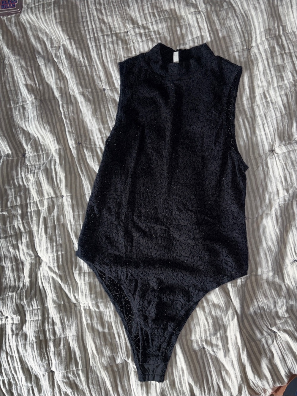 Black Lace Sleeveless Bodysuit
